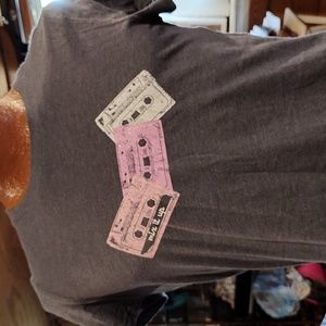 Free State Mix it Up Retro Cassette Grey T-shirt Size XL